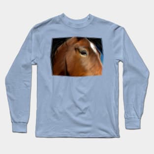 Horse Portrait Close Up Long Sleeve T-Shirt